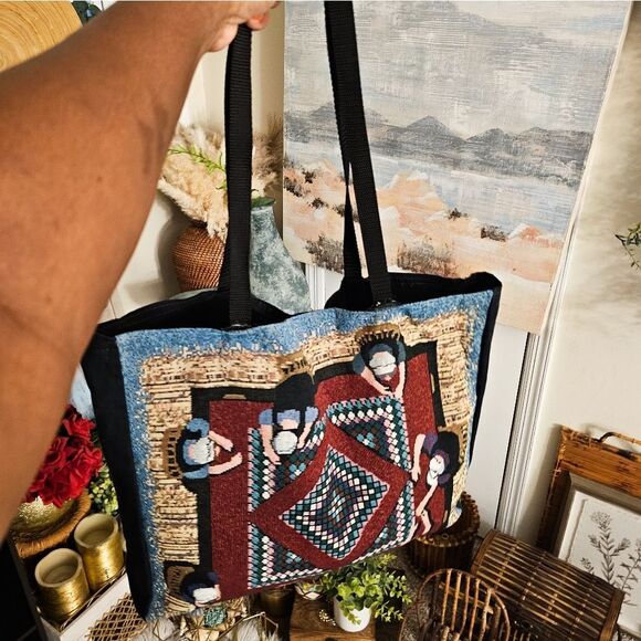 VTG Large Mill Street Design  Tote Bag – Handmade in the USA - Picture 4 of 14